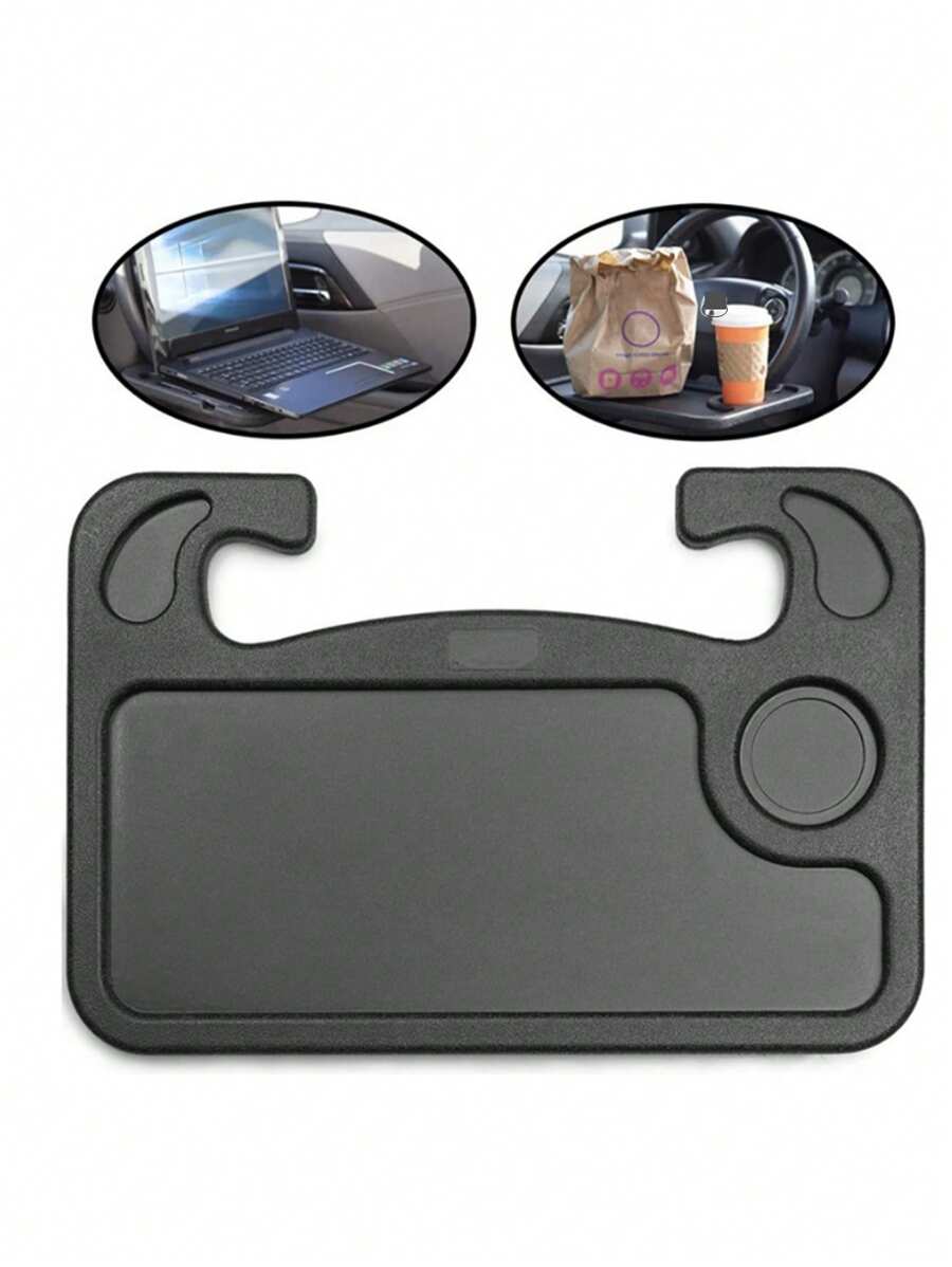 Car Interior Accessories Car Tray Drink Holder Multifunctional Desk Steering Wheel Table - Black - View 1