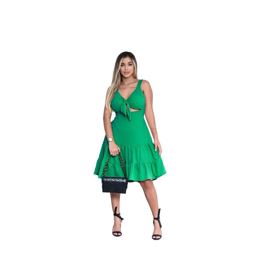 Women Dresses - 橄欖綠 - 查看 1