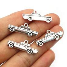 20 chiếc Mặt dây chuyền bằng kim loại trang trí xe đạp xe máy xe tải xe cổ mạ bạc DIY Phụ kiện trang sức thủ công - Màu Bạc Cổ - Xem 7