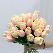 5/10/20/30 Chiếc Cảm Ứng Bó Hoa Tulip Nhân Tạo Mùa Xuân Phục Sinh, Cành Hoa Tulip Giả Để Trang Trí Bàn Ăn Văn Phòng Tại Nhà Ngoài Trời, Khu Vườn Ngày Lễ Quà Tặng Ngày Của Mẹ Trang Trí Tiệc Ngày Lễ Cắm Hoa Bó Hoa Cưới - Hoa tulip nhân tạo màu gradient - Xem 8