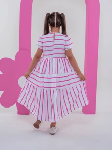 Young Girls Dresses - 玫紅色 - 查看 2