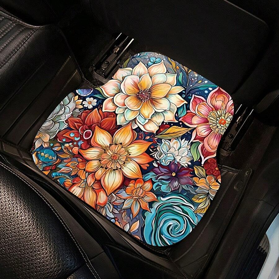 Tapis de sol universel pour voiture, personnalisable et découpable, avec une surface veloutée et