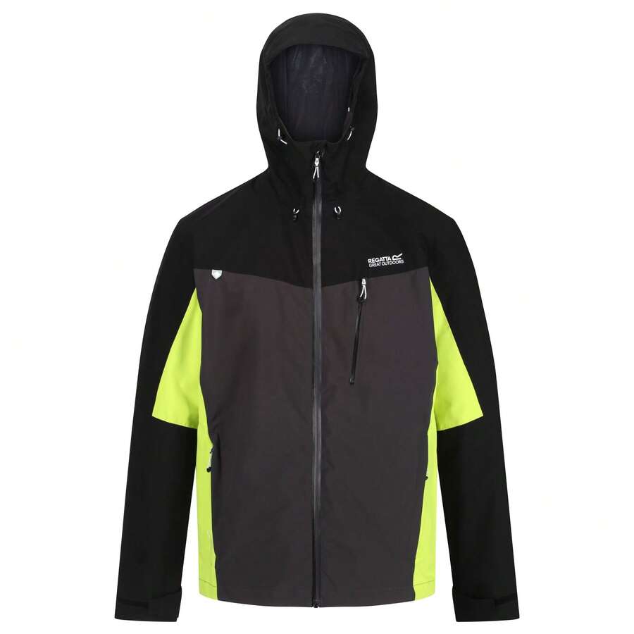 Regatta Mens Birchdale Waterproof Hooded Jacket (Ash/Black) - Dark Grey - View 1