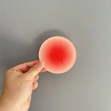1 Pc Circular Gradient Candy Colored Coaster, Acrylic Anti Scalding And Thermal Insulation Mat, Dining Table Mat, Shooting Props, Decorative Ornaments - Multicolor - View 4