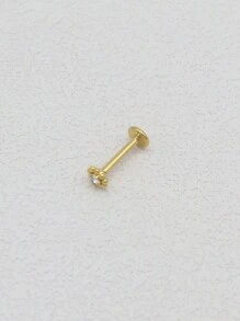 HENGKE 1PC Flower Lip Stud Labret Bar Clear CZ Gem Round Ball Monroe Tragus Piercing Steel Cartilage 16G EAR HELIX Earring Valentines