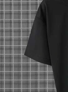 Tween-Jungen Tägliches, lässiges, kurzärmliges Arbeitskleidungs-Set mit Taschenshorts, 2-teiliges Set