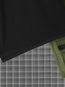 Tween-Jungen Tägliches, lässiges, kurzärmliges Arbeitskleidungs-Set mit Taschenshorts, 2-teiliges Set