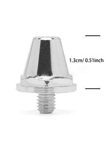 6 piezas de tornillos de repuesto para zapatos de fútbol de metal de aluminio para tacos de fútbol - Plateado - Ver 5