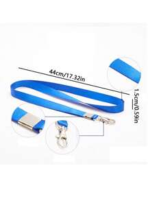 1pc Solid Color 1.5CM Wide Plain Student ID Card Holder Lanyard Neck Sling Chest Card Work ID Card Bus Card Lanyard Hanging Neck Rope Lanyard For Mobile Phone Straps Camera