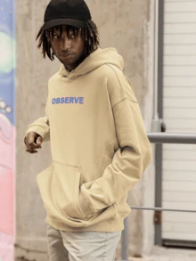 Men Sweatshirts - 卡其色 - 查看 4