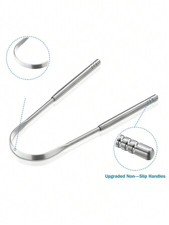 Set de 3 raspadores de lengua de acero inoxidable, cepillo de lengua reutilizable, decoración del hogar, baño y dormitorio, accesorios de viaje, regalos de bodas, cumpleaños y Año Nuevo para hombres, mujeres y amigos. Un regalo divertido y accesorio