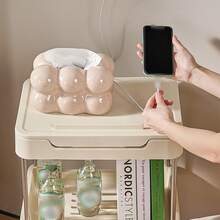 1pc Small Stroller Rack, Kitchen Floor Storage Rack, Living Room Bedroom Bedside Multi-Layer Storage Rack With Wheels, Snack Car Back To School - Apricot - View 4