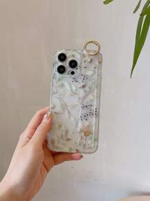 1 chiếc ốp lưng điện thoại TPU trong suốt có dây đeo, thiết kế vẽ tay, chống rơi vỡ, tương thích với các dòng điện thoại Apple và . - Nhiều màu - Xem 5