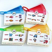 Tarjetas flash de fonética 118 fonéticas 65 tarjetas de doble cara - 20 etapas de conjuntos fonéticos CVC, dígrafos, trífonos, sonidos de vocales largas. Herramienta educativa para niños de 4 a 8 años (4 anillos de plástico) - Tarjetas didácticas de fonética - Ver 14