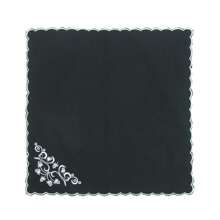 CTM Women's Cotton Black And White Floral Scroll Handkerchief, Available In Black,  One Size Cotton Handkerchiefs