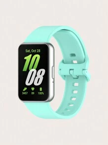 1入組中性休閒純色扣釦硅膠手錶帶，適用於三星Galaxy Fit 3 - Galaxy Fit 3 - 查看 18