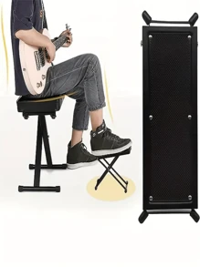 Sturdy Metal Guitar Pedal Board, 4-Level Adjustable & Foldable, Comfortable For Home Or Stage Performance,Gitare,Cello,Drum Kit