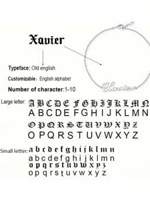 定制波西米亚风格个性化不锈钢名字脚链/手链，适合女性，带有字母设计，是送给女朋友/情侣的完美生日礼物，适合在夏季派对和海滩佩戴