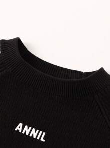 Annil Girls' Knitted Dress Autumn/Winter Splicing Mesh Ladies' Skirt
