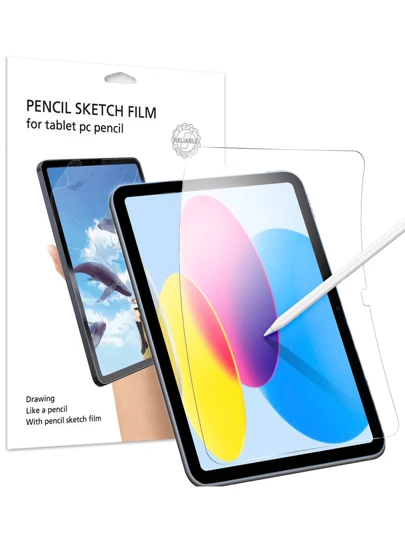 Protector de pantalla con sensación de papel compatible con iPad 2024 / Redmi Pad Se / Mi Pad / HONOR Pad, película tipo papel compatible con Samsung Galaxy Tab, película suave de alta sensibilidad compatible con HUAWEI MatePad Air, antirreflejo, regalo para cumpleaños, familia, amigos, accesorios para tableta, a prueba de agua, a prueba de golpes, anti-caídas, resistente a los arañazos, anti-huellas dactilares, cobertura completa