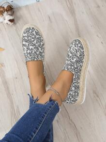 Einfache Freizeitschuhe für Damen, Fischer Schuhe, bequeme, sommerliche Slip-On Loafers aus Flachs, leichtgewichtige flache Schuhe - Beige - Übersicht 4