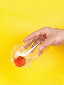 20 Stücke Klar Kunststoff Tassen Mit Deckel Für Milch Teekaffeekuchenpudding Verpackung