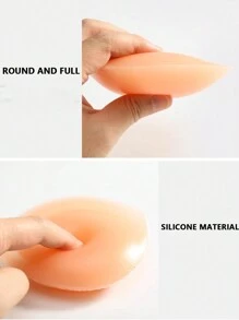 2 Cặp Miếng Đệm Áo Ngực Silicon Siêu Dày Cho Ngực Nhỏ, Nâng Ngực & Phóng To, Thích Hợp Cho Đồ Bơi & Đồ Lót, Dụng Cụ Nâng Ngực Nhỏ - Màu be - Xem 6