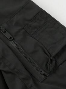 LEDUNTINO [Primavera/Estate] Giacca casual con cerniera da uomo per uso esterno, sportiva, tinta unita, bomber, cargo, regalo per il fidanzato, giacca antivento leggera da uomo per primavera/autunno con colletto alto, stile casual, baseball, college, adatta per inverno/autunno