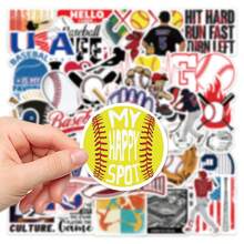 52 件防水运动棒球风格励志卡通贴纸套装，经认证的儿童，适用于复古子弹日记装饰、手提箱、笔记本电脑、平板电脑、儿童日记本、青少年男孩圣诞礼物、垒球>青年、日记本贴纸、贴纸、儿童贴纸、男孩贴纸、棒球贴纸、运动贴纸 - 1 - 查看 6