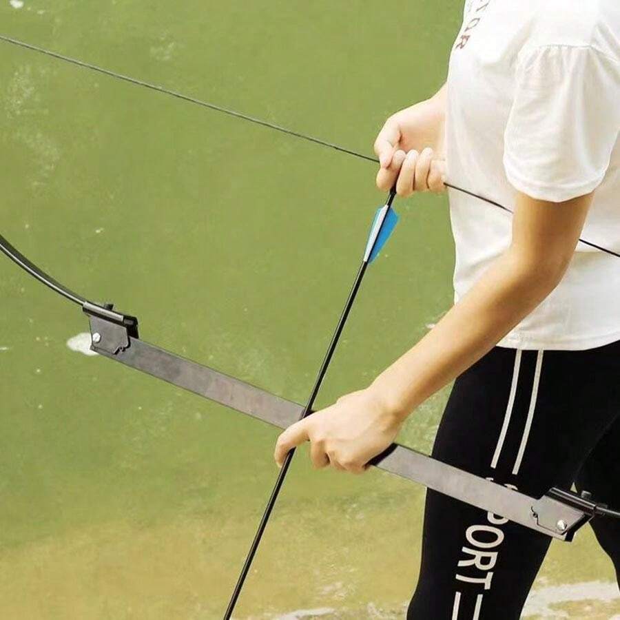 Metal Folding Bow And Arrow Set For Beginners, Portable Recurve Bow