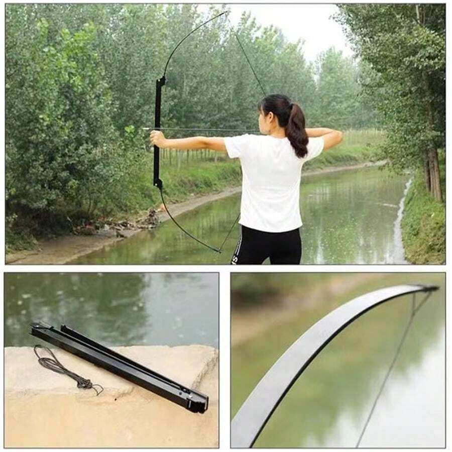 Metal Folding Bow And Arrow Set For Beginners, Portable Recurve Bow