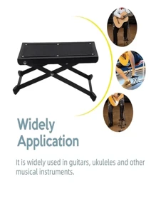 Sturdy Metal Guitar Pedal Board, 4-Level Adjustable & Foldable, Comfortable For Home Or Stage Performance,Gitare,Cello,Drum Kit