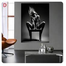 1 Máy Tính Hot Girl Gợi Cảm Người Phụ Nữ Khỏa Thân Cơ Thể Vải Poster Hiện Đại Gợi Cảm Nghệ Thuật Mẫu Hình Tranh Treo Tường In Bức Tranh Tường Phòng Tắm trang Trí Không Khung - màu đen - Xem 12
