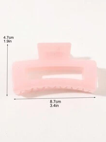 3pcs/Set Summer Matte Transparent Gradient Square Hair Claw Set In Pink Dragon Fruit Color, Medium Size For Girls Hairstyles,Pink Accessories Claw Clips Hair Clips Hair Jaw Clip Hair Clamps Hair Clutch Hair Catcher Clip