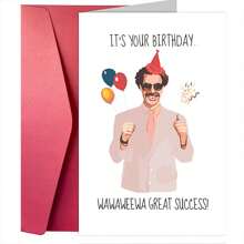 1pc Interesting And Creative Birthday Card, "Funny ' Wawaweewa Great Success!' Birthday Card", Funny Greeting Card For Boyfriend Or Girlfriend, Happy Birthday - Multicolor - View 1