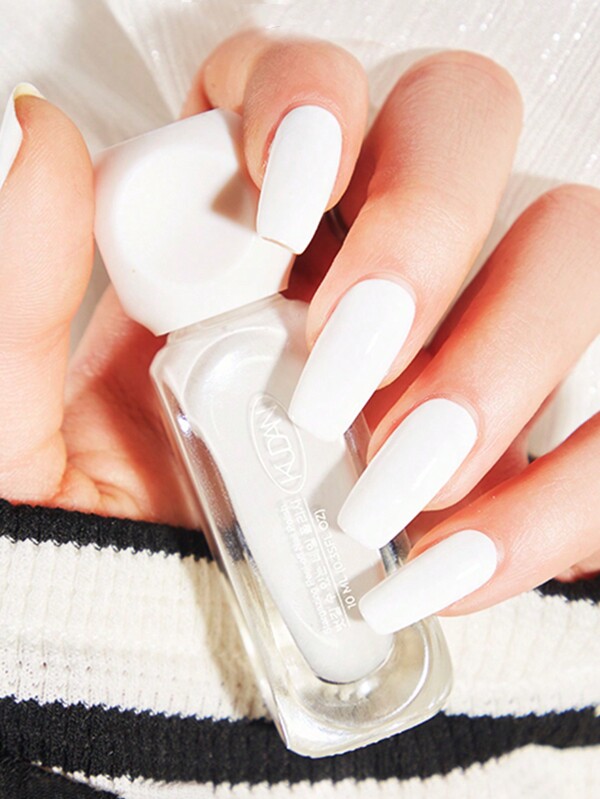 2025 New 10ml Koodan Star Peel-Off Water-Based Nail Polish, White Long-Lasting Quick-Drying Whitening Healthy Water-Based Nail Polish - Suitable For Spring/Summer - Suitable For Women And Girls