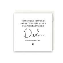 Tarjeta del Día del Padre, palabras sinceras para papá, perfecta para expresar amor y gratitud, regalo del Día del Padre, tarjeta divertida de la hija - papel kraft - Ver 1