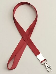 1pc Solid Color 1.5CM Wide Plain Student ID Card Holder Lanyard Neck Sling Chest Card Work ID Card Bus Card Lanyard Hanging Neck Rope Lanyard For Mobile Phone Straps Camera