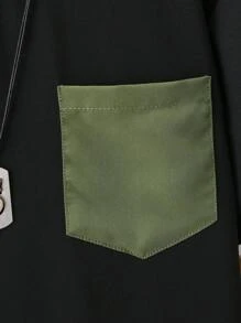 Tween-Jungen Tägliches, lässiges, kurzärmliges Arbeitskleidungs-Set mit Taschenshorts, 2-teiliges Set
