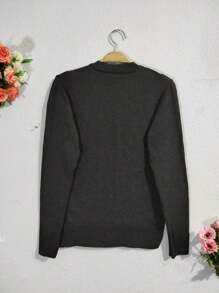 Women Cardigans - Black and White - View 2