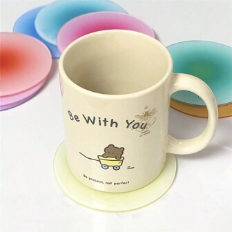 1 szt. Okrągła podkładka w kolorze cukierków, akrylowa mata zapobiegająca poparzeniom i termoizolacji, mata na stół do jadalni, rekwizyty strzeleckie, ozdoby dekoracyjne