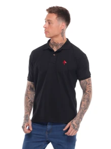 Men Polo Shirts - màu đen - Xem 3