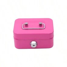 1pc Metal Key And Lock Storage Box, Cash Box, Adult Deposit Box, Coin Deposit Box, Deposit Box, Cash Register Piggy Bank Best Gifts Birthday