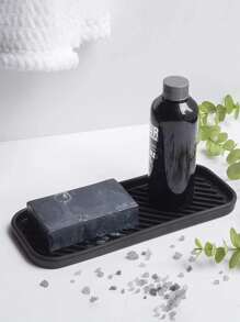 LEAPAIR 1 peça Bandeja de Drenagem de Silicone para Pia de Cozinha, Suporte de Sabonete, Escova de Limpeza para Pia e Bandeja de Drenagem de Sabão, Bandeja de Armazenamento de Utensílios de Cozinha e Banheiro para Bancada