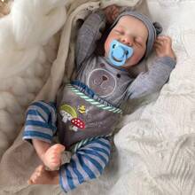 18inch 46cm Reborn Doll, Sleeping Doll Soft Full Vinyl Body Newborn Doll, Can Bath, Accompany Doll Gifts For Birthday Christmas Easter