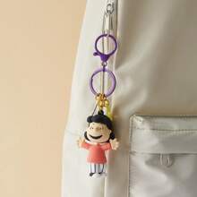 Miniso Llavero colgante decorativo tridimensional y compacto de la serie Celebrando a Snoopy, con el personaje Lucy van Pelt