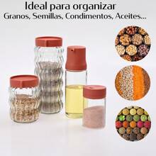 Set 12 Especieros Para Cocina Moderno De Vidrio Organizador - Multicolor - Ver 5