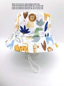 1pc Cartoon Bucket Hat For Children, SpringSummerAutumn Lightweight Sun Hat Cap, Unisex Baby Bucket Hat Sun Hat Beach Hat