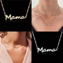 1 Stück modische personalisierte Mama Halskette, Muttertag Geschenk, Kragenkette für Frauen - Mama Schlüsselbeinkette - Übersicht 12