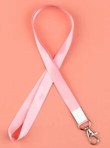 1pc Solid Color 1.5CM Wide Plain Student ID Card Holder Lanyard Neck Sling Chest Card Work ID Card Bus Card Lanyard Hanging Neck Rope Lanyard For Mobile Phone Straps Camera